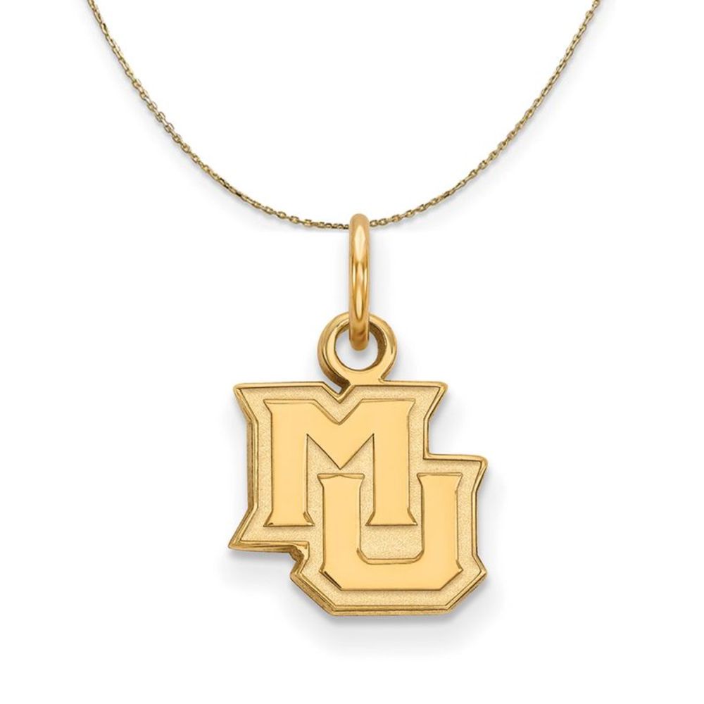 14k Yellow Gold Marquette U X-Small Necklace - 16 Inch